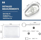 10-Pairs Glasses Nose Pad,Screw-in Soft Silicone Air Chamber Eyeglass Nose Pads,Eyeglasses Repair Kit with Screws & Screwdriver,Anti-Slip & Easy Install,for Most Glasses & Sunglasses (10 Pairs 15mm)