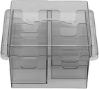 Limit Comb Storage Box, Limit Comb Organizer Clear Grey Clipper Comb Holder Guide Comb Storage Box Rectangular Case Container Box for Barber Shop