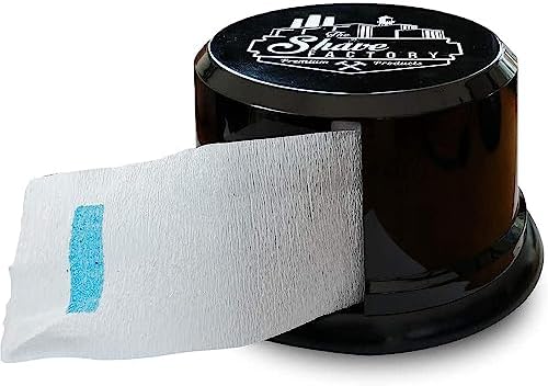 The Shave Factory Neck Strip Dispenser, Neck Strips Case, Neck Covering Paper Case Container (Black)