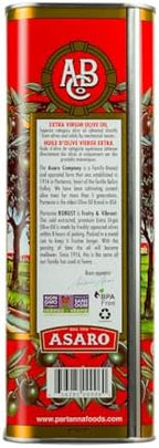 Partanna Robust Extra Virgin Olive Oil - Premium 100% Castelvetrano Oil - High Polyphenol - First Cold Pressed - Early Harvest in Sicily - Award Winning Italian EVOO -Monovarietal -101 fl oz (3 L) Tin