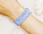 Blue Lace Agate Crystal Bracelet 4mm bead Gemstone bracelet healing Reiki Spiritual Stackable beaded bracelet gift for her