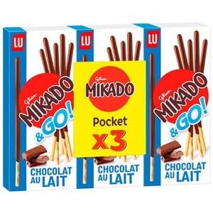 Mikado Chocolat Lait Pocket 3x30g