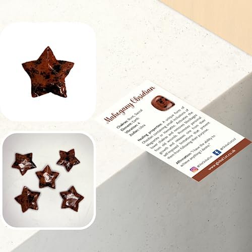 VIE Faceted Star Crystal, 3x3cm, Mahogany Obsidian