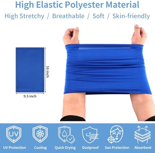 5 Pack Neck Gaiter Face Cover for UV Sun Protection, Dustproof Breathable Cooling Gator for Men Women Outdoor Sports