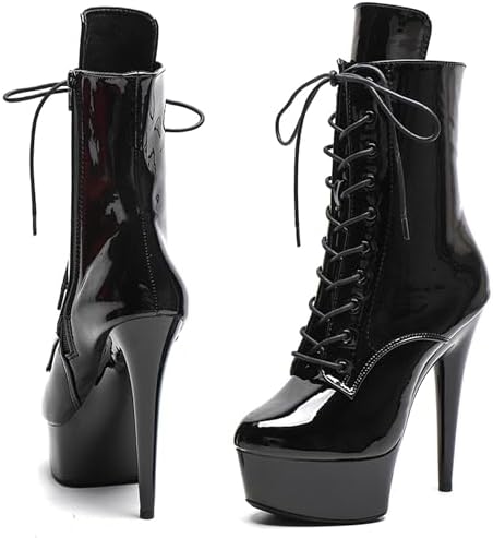 WUXIN H&P 6 in Pole Dance Boot Shoes For Women,Exotic Stiletto Shoes Platform,Stiletto Platform Pole Dancing Ankle Boots Heels