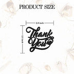 INNORU Thank You Cupcake Toppers, Wedding Bridal Shower Cake Toppers, Engagement, Baby Shower, Thanksgiving Day Party Decorations Supplies, Pack of 24 Black Glitter