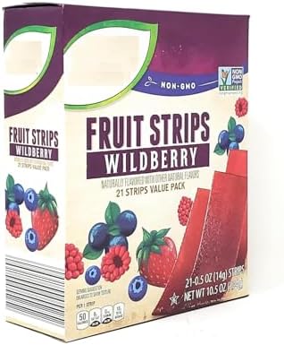 NON-GMO Fruit Strips, Wildberry, 21 Strips Value Pack 10.5 oz/294g (Pack of 1)
