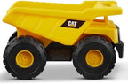 CAT Construction Toys, Construction Fleet 10" Dump Truck Toy - Heavy‑Duty Plastic, Working Tilting Bed & Free‑Rolling Wheels, Indoor/Outdoor Sandbox Truck for Toddlers & Kids Ages 2-6
