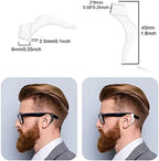 20 Pairs Eye Glasses Ear Grippers, Anti-Slip Glass Ear Hook Comfort Silicone Eyeglasses Ear Cushion for Behind the Ear for Glasses Sunglasses Reading Glasses Retainers for Kids Adults(Black +Clear)
