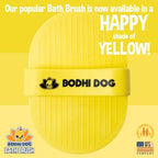 Bodhi Dog Shampoo Brush - Pet Grooming & Bath Supplies for Dogs and Cats - Bath Brush for Long & Short Hair - Premium Scrubber for Shower, Bathing & Massage (One Pack, Yellow)