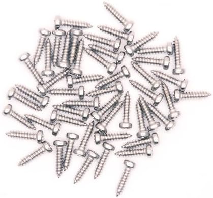 Tuning Peg Tuning Key Screws Machine Heads Guitar Tuner Mounting Screws for Electric/Acoustic Guitar Bass 11 x 2 mm (Chrome 50 Pack)
