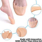 4-Pair Soft Gel Toe Pads for Pointe Shoes, Breathable Ballet Dance Protection with Curved Design, Perfect for High Heels & Ballet Dancers