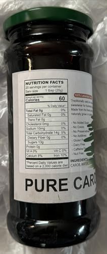 Ancient Tree Pure Carob Molasses Imported from Lebanon - 16.5 oz (470g)
