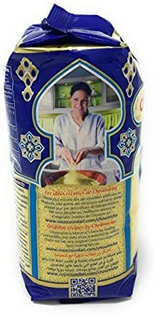 Dari Medium Moroccan Couscous 1kg, 2.2lb, Pack of 3
