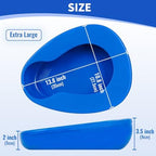 Bedpan Set with 30 Super Absorbent Pads 30 Disposable Liners 100 Gloves, Bedpan for Elderly Females Women and Men, Extra Large Adult Potty for Bedridden Patients