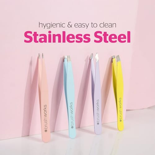 Brushworks HD 4 Piece Combination Tweezer Set - Mixed