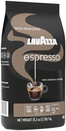 Lavazza Espresso Whole Bean Coffee, Medium Roast, 100% Arabica, 2.2 lb Bag