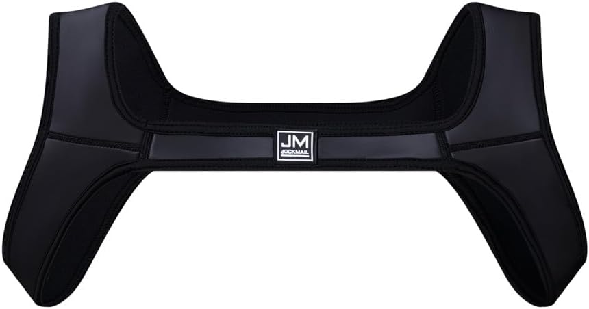 JOCKMAIL Men's Neoprene Harness with Elastic Shoulder Straps - Muscle Chest Harness