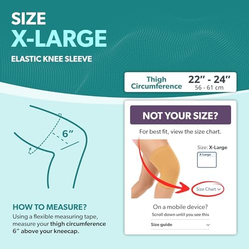 BraceAbility Elastic Slip-on Knee Sleeve | Flexible Fabric Knee Pain Compression Bandage for Stretchy, Lightweight & Comfortable Support