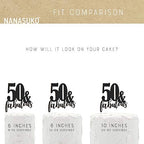 50th Birthday - 50 & fabulous - Double Sided Black Glitter - Premium quality Made in USA