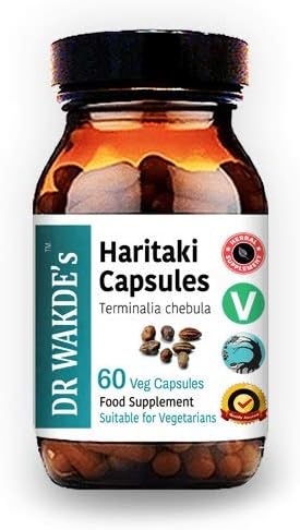 DR WAKDE’S® Haritaki Capsules (Terminalia chebula/Hirda) I 100% Herbal I 60 Veggie Capsules I Ayurvedic Supplement I All Natural