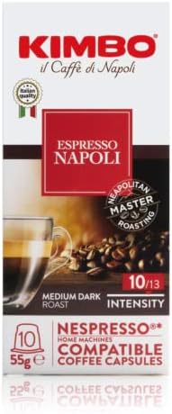 Kimbo Espresso Napoli Nespresso Capsules, 100% Arabica Coffee (Pack of 100 Capsules)