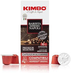KIMBO - Barista Espresso Napoli Coffee capsules Intensity 10 / Medium-Dark Roast - Box of 100 Capsules Compatible With Nespresso Original