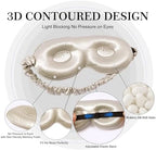 ZIMASILK Adjustable 22 Momme 100% Pure Mulberry Silk Sleep Mask, 3D Contoured Cup Eye Mask for Sleeping, Super Soft Breathable Blindfold, Perfect Blocks Light for Sleeping. (Beige)