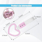 2PCS Heart-Shaped Car Handle Straps, Auto GRAP Handle Warning Pull Ring, Heart Decor for Car, SUV, Subway, Bus