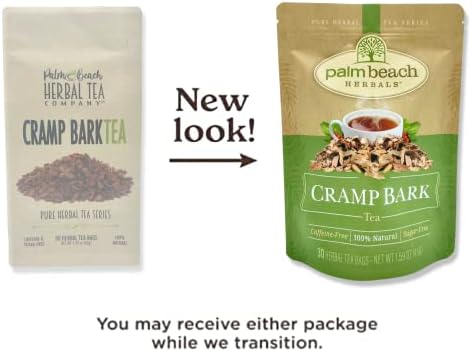 Palm Beach Medicinal Herbs - Cramp Bark Tea - Pure Herbal Tea Series, 30ct