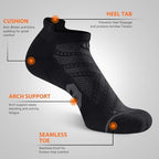 Ankle Compression Socks 6 Pairs for Men & Women, Low Cut Running Socks for Sports & Workouts with Ankle Support