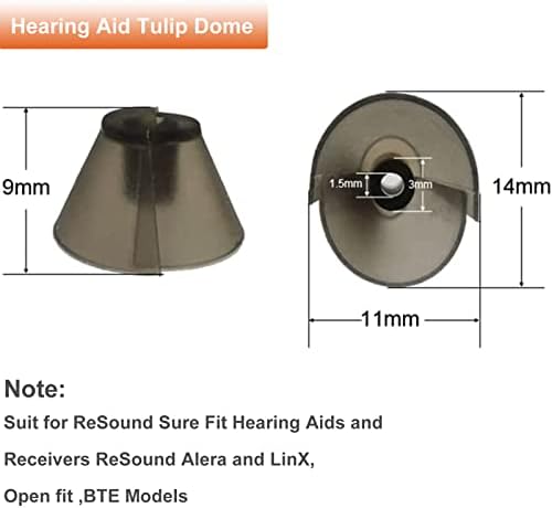 12 Counts GN Resound Sure Fit Tulip Domes Standard Receiver Tulip Domes