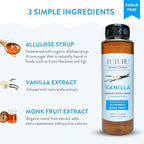 Sugar Free Vanilla Simple Syrup for Coffee, Cocktails, Matcha - Sweetened with Allulose and Monk Fruit - Infused with Real Vanilla - 13.5 oz