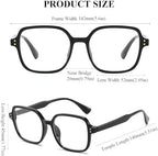 LJCZKA Blue Light Blocking Glasses Square for Women and Men,Retro 90s Rectangle Computer Gaming Glasses