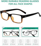 Eyekepper Vintage Reading Glasses for Men - 5 Pack Spring Hinges Classic Readers - Black-Tortoise Frame +1.50