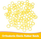 500 Pcs Orthodontic Elastic Rubber Bands, 3.5 Ounces Heavy Dental Rubber Traction Bands, Free Elastic Placer for Braces (1/8",Chipmunk)