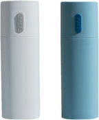 Travel Toothbrush and Toothpaste Holder Cup 2pcs Set, Large Portable Wash Storage Box with Lid, Blue and White, Suitable for Outdoor and Home Oral Care Storage