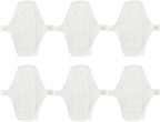Healeved 6pcs Reusable Menstrual Pads White Washable Cotton Sanitary Towels with Convenient Button Fastening for Travel and Everyday Use