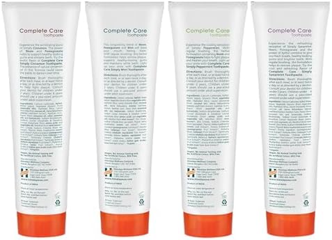 Himalaya Botanique Complete Care Toothpaste, Herbal, Variety Pack, Fights Plaque, Freshens Breath, Fluoride Free, No Artificial Flavors, SLS Free, Cruelty Free, Foaming, 5.29 Oz, 4 Pack