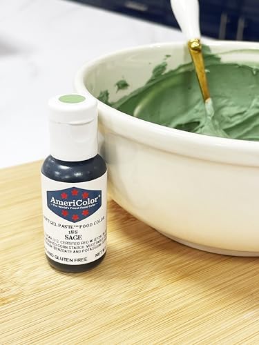 AmeriColor, Sage, 0.75 Ounce Bottle, Soft Gel Paste Food Color