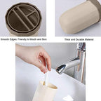 Portable Travel Toothbrush Case,3 in 1 Toothpaste Travel Case Holder Hard Plastic Tooth Brush Container Toothbrush Storage Box for Travel,Business,Home,Camping, School Supplies (Yellow)