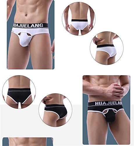 BaronHong Men Bulge Enhancing Sexy Hollow Out Mesh Cheeky Gay Briefs Underwear
