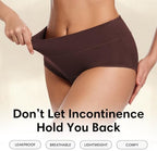 Everdries Washable & Reusable Incontinence Underwear for Women Over 60 - Leakproof, Discreet, Absorbent, Machine-Washable Panties (Comfort Plus, L, Pack of 5)