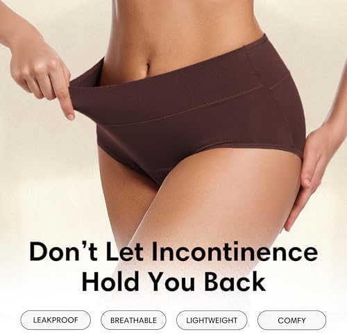 Everdries Washable & Reusable Incontinence Underwear for Women Over 60 - Leakproof, Discreet, Absorbent, Machine-Washable Panties (Comfort Plus, 3XL, Pack of 5)
