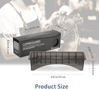2pcs Barber Clipper Guard Holder Case, Rectangular Plastic Guide Comb Storage Box with 10 Slots, Professional Barber Supplies for Universal Hair Clippers