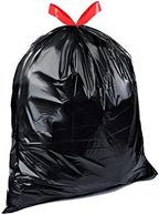 Amazon Basics Lawn & Leaf Drawstring Trash Bags, 39 Gallon, 40 Count, Black, Unscented