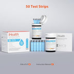 iHealth Blood Glucose Test Strips (50 Count), No Coding Blood Sugar Test, Precision Sugar Measurement for Diabetics, Strips Work Only in iHealth Glucose Meters