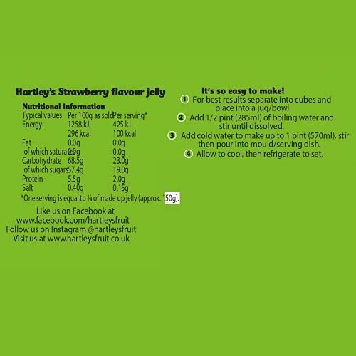 Hartley's Strawberry Jelly Cubes, 135 g