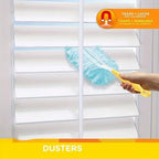 Disposable Duster,10 Pcs Multi-Surface Duster Electrostatic Replacement Head Detachable Handle, 180 Degree Dusters Refills, for Cleaning Home, Office, Blinds, Ceiling