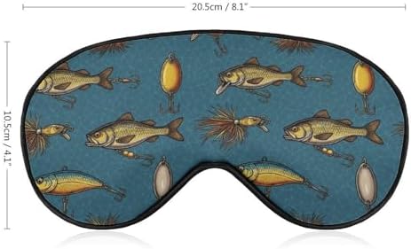 Sleep Mask,Blackout Eye Mask for Sleeping,Fishing Lures Baits Night Blindfold for Men Women